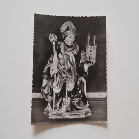 AK St. Wolfgang. Wallfahrtskirche. Statue des Hl. Wolfgang.