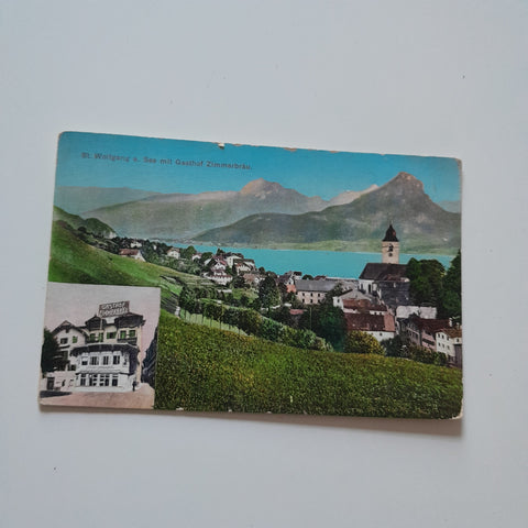AK St. Wolfgang am See mit Gasthof Zimmerbräu.