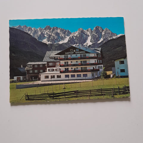 AK Gosau. Gasthof Pension Edelweiß. Bes. Hans Egger.