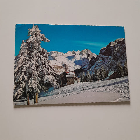 AK Gablonzerhaus mit Dachstein. Skigebiet Zwieselalm.