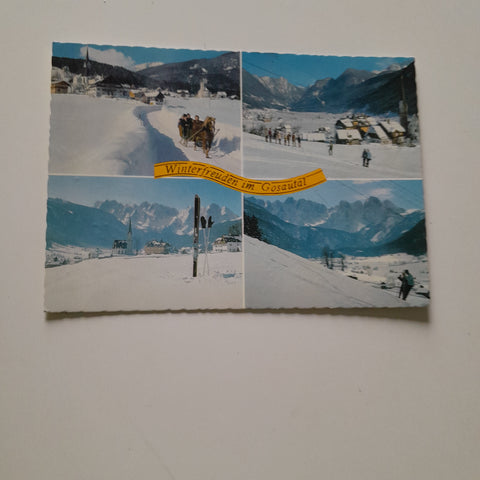 AK Winterfreuden im Gosautal.