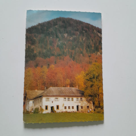 AK Grünau im Almtal. Gasthaus und Pension Enzenbachmühle.