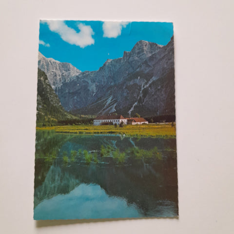AK Grünau im Almtal. Almsee mit Seehaus.