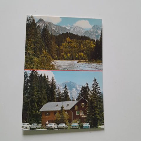 AK Hetzau m. großem Priel. Almtalerhaus. Grünau im Almtal.