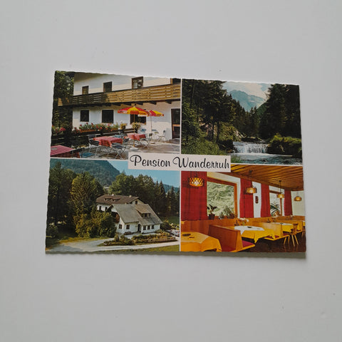 AK Grünau 457. Pension Wanderruh. Johanna Bammer.
