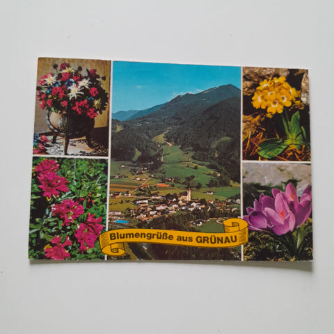 AK Blumengrüsse aus Grünau.