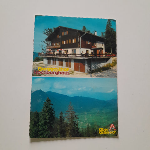 AK Grünau im Almtal. Berggasthof Restaurant Hochberghaus.