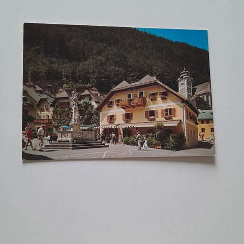 AK Hallstatt. Marktplatz. Cafe Derbl.