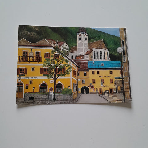 AK Straße zum Marktplatz in Hallstatt. (Sepp Pachta)