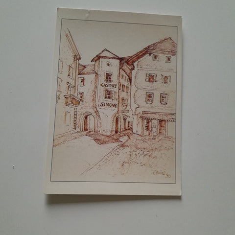 AK Hallstatt. Gasthof Simony (Fam. Scheutz)