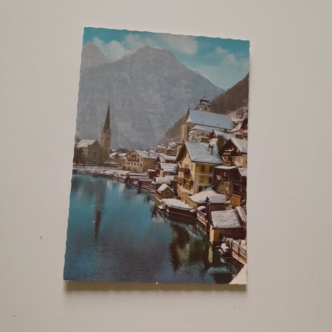 AK Hallstatt im Winter.