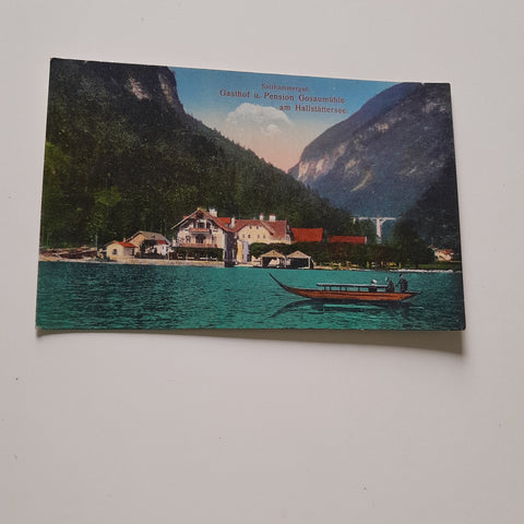 AK Gasthof u. Pension Gosaumühle am Hallstättersee. (1915)