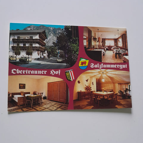 AK Obertraun 90. Gasthof Restaurant Obertraunerhof. Familie Aumüller.