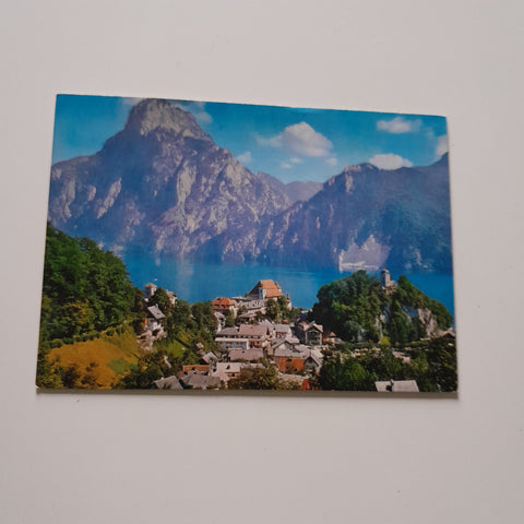 AK Traunkirchen vom sogenannten Malerwinkel aus gesehen.