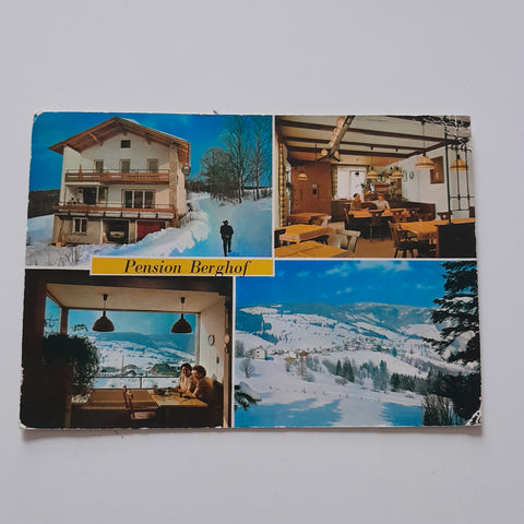 AK Fischbach 117. Gasthof - Pension Berghof. Otto Maly.