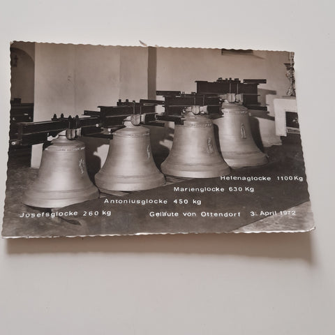 AK Geläute von Ottendorf 3. April 1972. Josefsglocke. Antoniusglocke. Marienglocke. Helenaglocke.