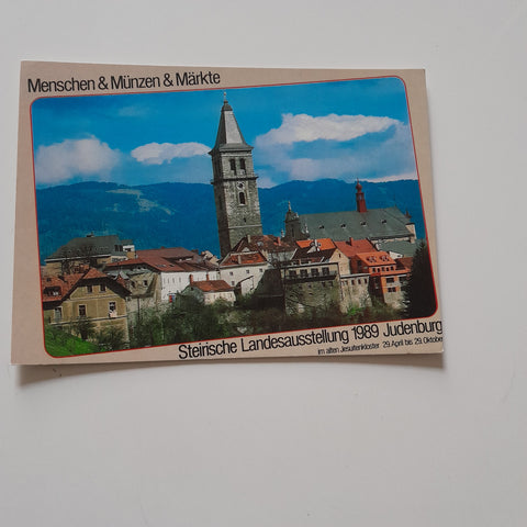 AK Judenburg. Steirische Landesausstellung 1989 Menschen &amp; Münzen &amp; Märkte.