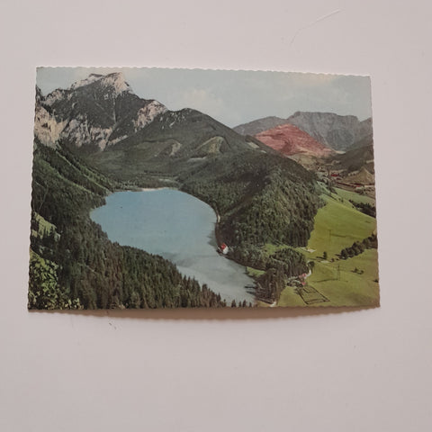 AK Leopoldsteinersee bei Eisenerz mit Pfaffenstein, Erzberg und Reichenstein.