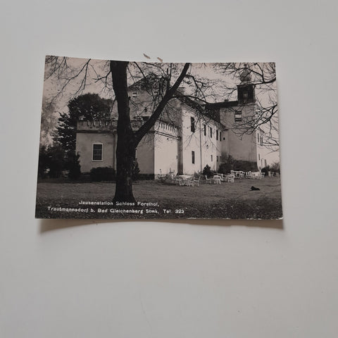 AK Jausenstation Schloss Forsthof. Trautmannsdorf bei Bad Gleichenberg.