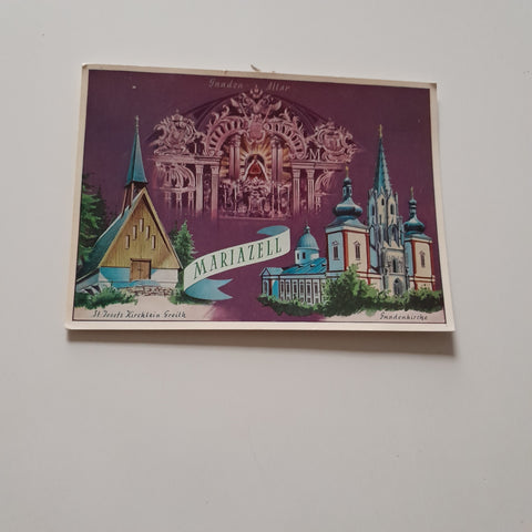 AK Im Schatten der Mariazeller-Basilika grüßt das St. Josefs-Kirchlein von Greith.