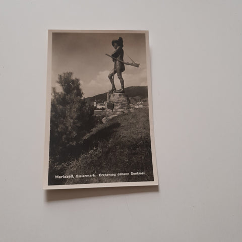 AK Mariazell. Erzherzog Johann Denkmal. (1930)