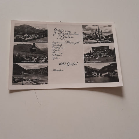 AK Mariazell. Grüße von schreibfaulen Leuten.