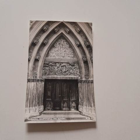 AK Mariazell. Hauptportal der Basilika.