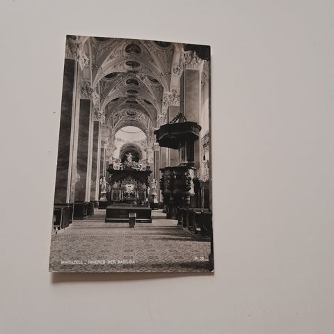 AK Mariazell. Inneres der Basilika.