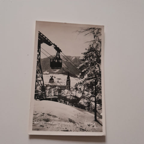 AK Mariazell mit Seilschwebebahn.