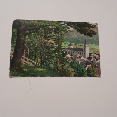 AK Mariazell. Blick auf die Wallfahrtskirche. (1907-08)