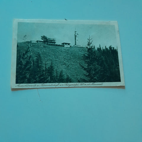 AK Aussichtswarte und Almwirtschaft am Bürgeralpl ob Mariazell. (1923)