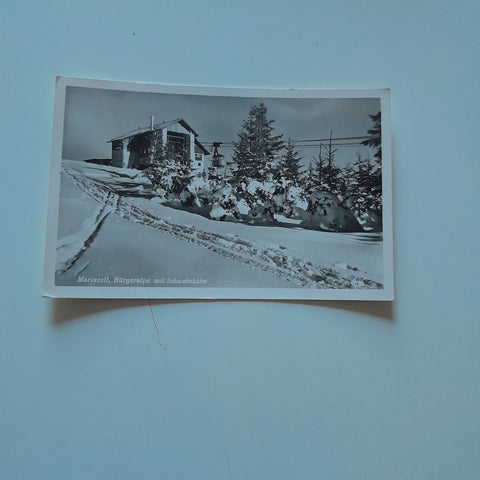 AK Mariazell Bürgeralpe mit Schwebebahn.