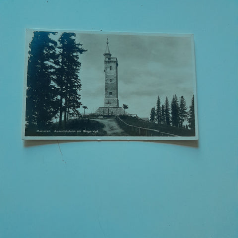 AK Mariazell. Aussichtsturm an Bürgeralpl.