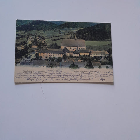 AK Neuberg in der Steiermark. Kaiserl. Jagdschloss und Stiftsgebäude.