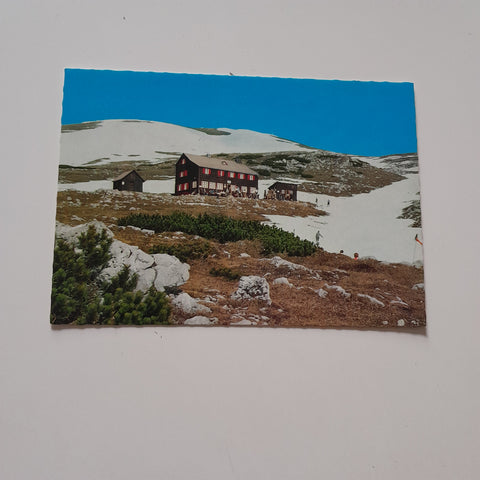 AK Graf Meran Haus gegen Gipfel der Hohen Veitsch.