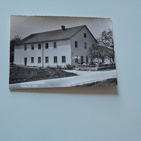 AK Gruß aus Altenberg Häuserl im Wald. Gasthof Pfeiffer.