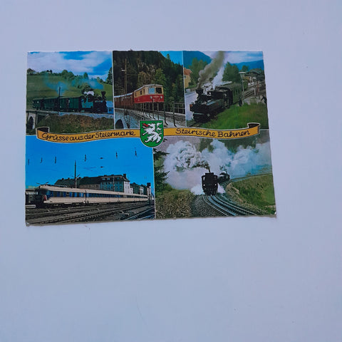 AK Grüsse aus der Steiermark. Steirische Bahnen.
