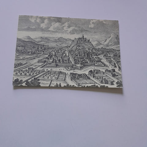 AK Graz. Stich aus dem 17. Jahrhundert.