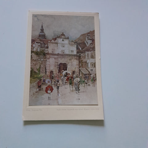 Karte Graz. Eisernes Tor. nach einem Aquarell von Adol Wagner. (Sammlung Landesmuseum Graz, Joanneum.