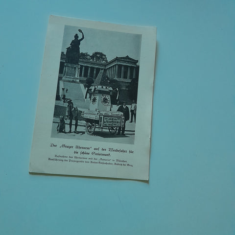 AK Der Grazer Uhrturm auf der Werbefahrt für die schöne Steiermark. Aufnahme des Uhrturms mit der Bavaria in München. Ausführung der Propaganda von Anton Emsenhuber, Andritz bei Graz.