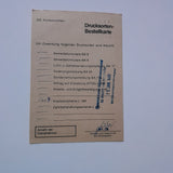 Drucksortenbestellkarte Absender: Fliegerhorstbataillon 2 Fliegerhorst Nittner Graz Thalerhof an Steierm. Gebietskrankenkasse.