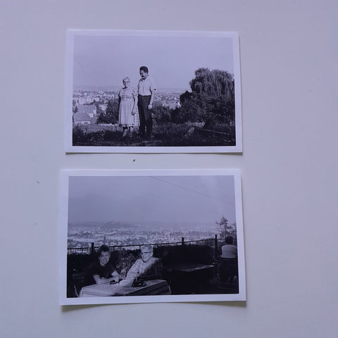 2 kleine Fotos Blick auf Graz (1965) Vom Fürstenstand ?