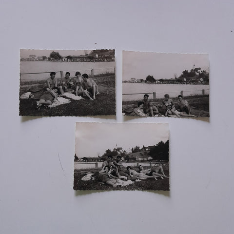 3 kleine Fotos Graz Straßgangerbad. (1961)