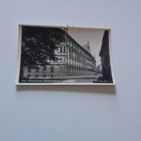 AK Graz. Grabenstrasse. Fürstbischöfliches Knabenseminar.