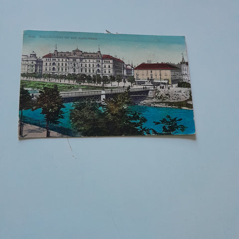 AK Graz. Radetzkybrücke mit dem Justiz Palais.
