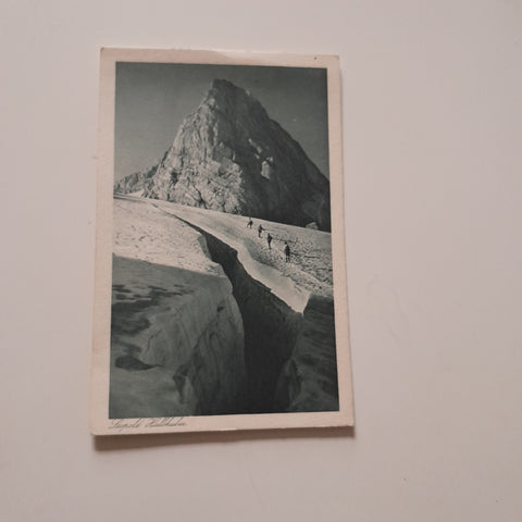 AK Dachstein Gletscherspalte am Gosaugletscher. (1922) (Foto L. Hallhuber)