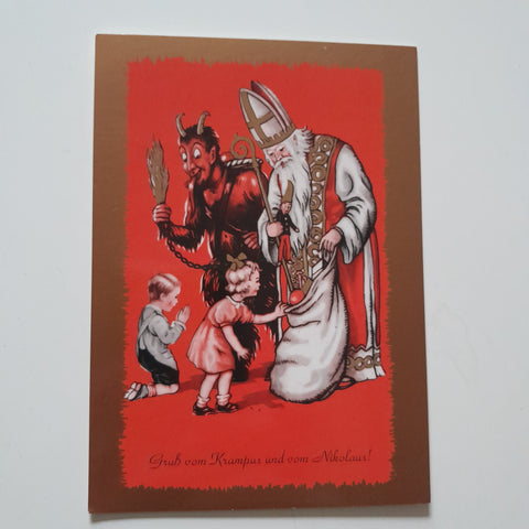 AK Gruß vom Krampus und vom Nikolaus!