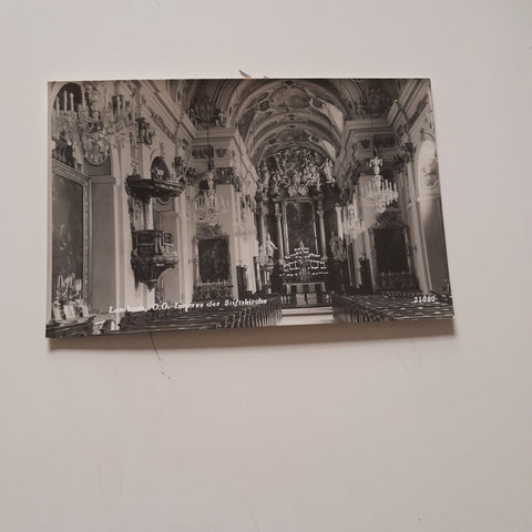 AK Lambach. Inneres der Stiftskirche.