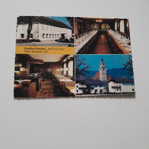 AK Sattledt. Gasthof Herbert Wirt im Holz.