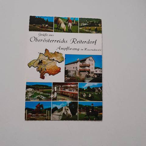 AK Grüße aus Oberösterreichs Reiterdorf Ampflwang im Hausruckwald.
